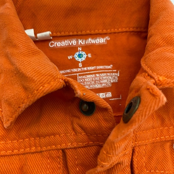 643 - EUC Illinois University Orange Denim Infant Baby Jacket 12m - Picture 3 of 7